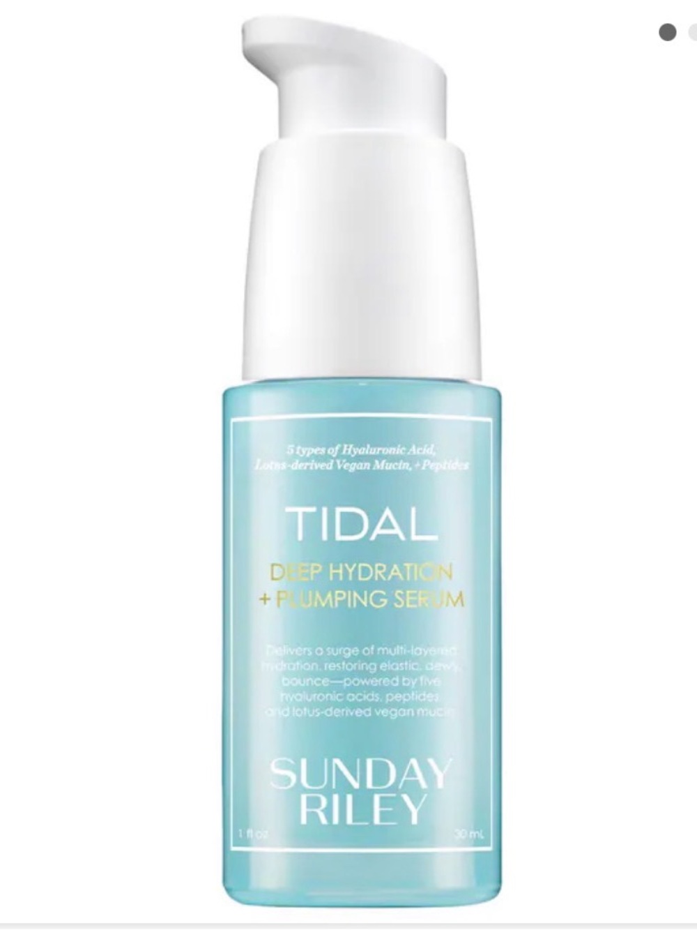 Sunday Riley Tidal Deep Hydration + Plumping Serum - Blue, NWT 1 ounce